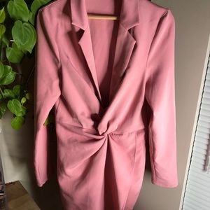 Pink Blazer Suit Dress
